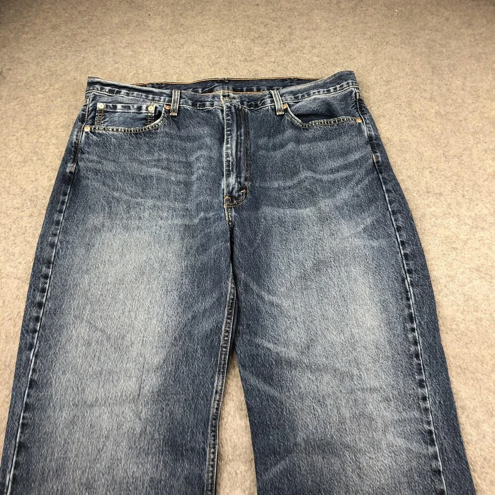 Levis 565 Jeans Mens 40x30 Blue Medium Wash Relaxed Straight Denim Pants Casual